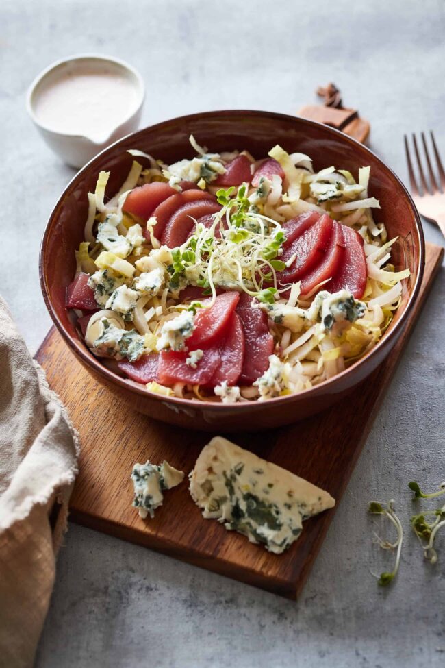 Belgian endive salad with blue cheese
