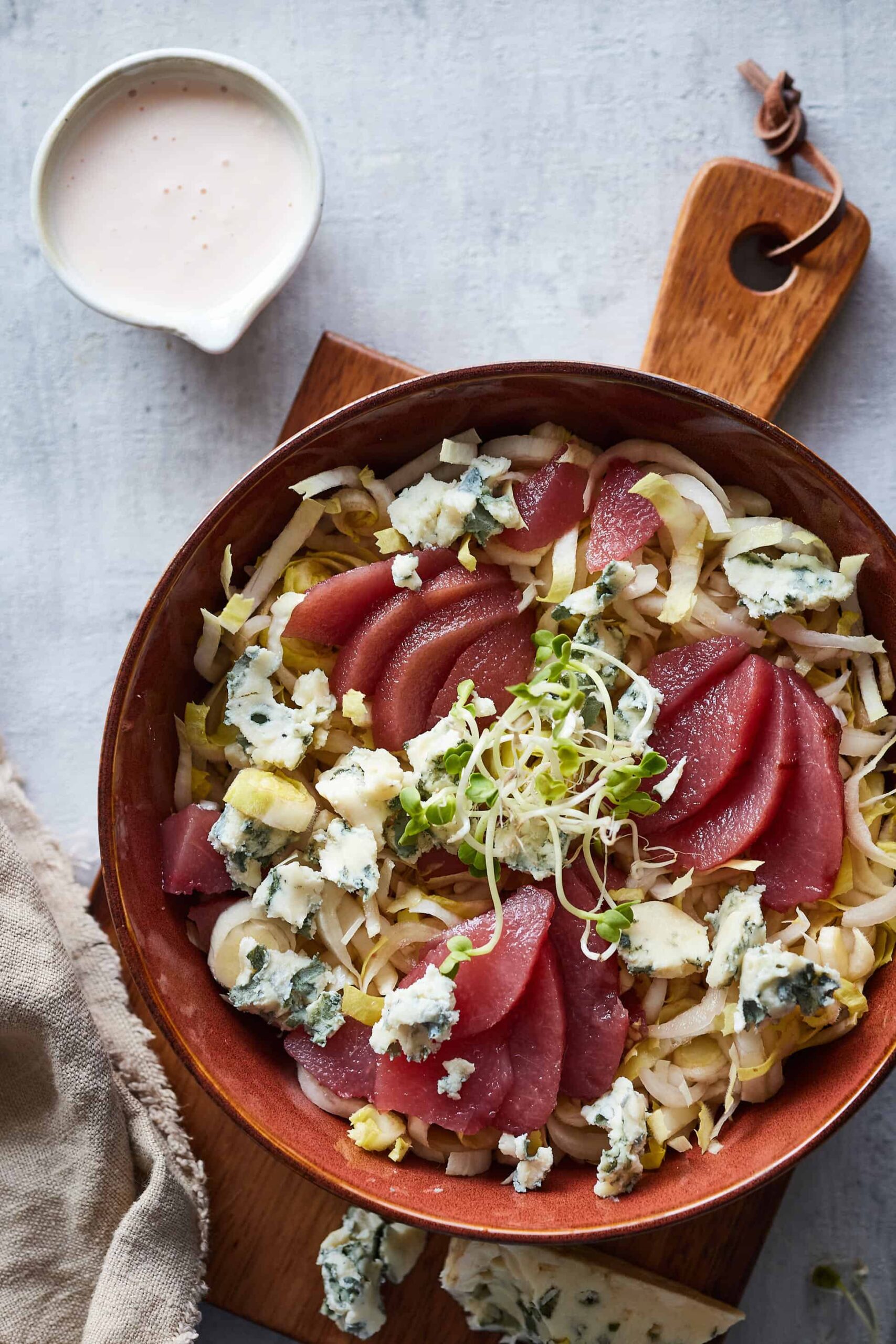 Belgian endive salad with blue cheese