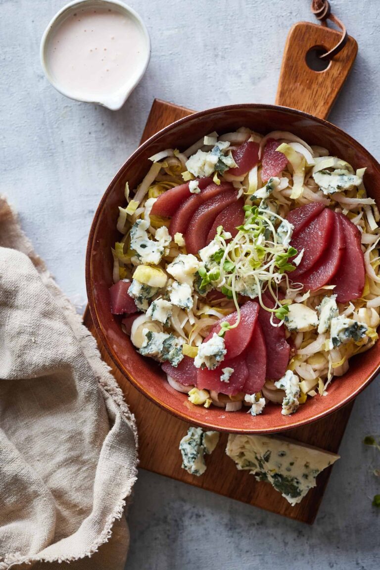 Belgian endive salad with blue cheese