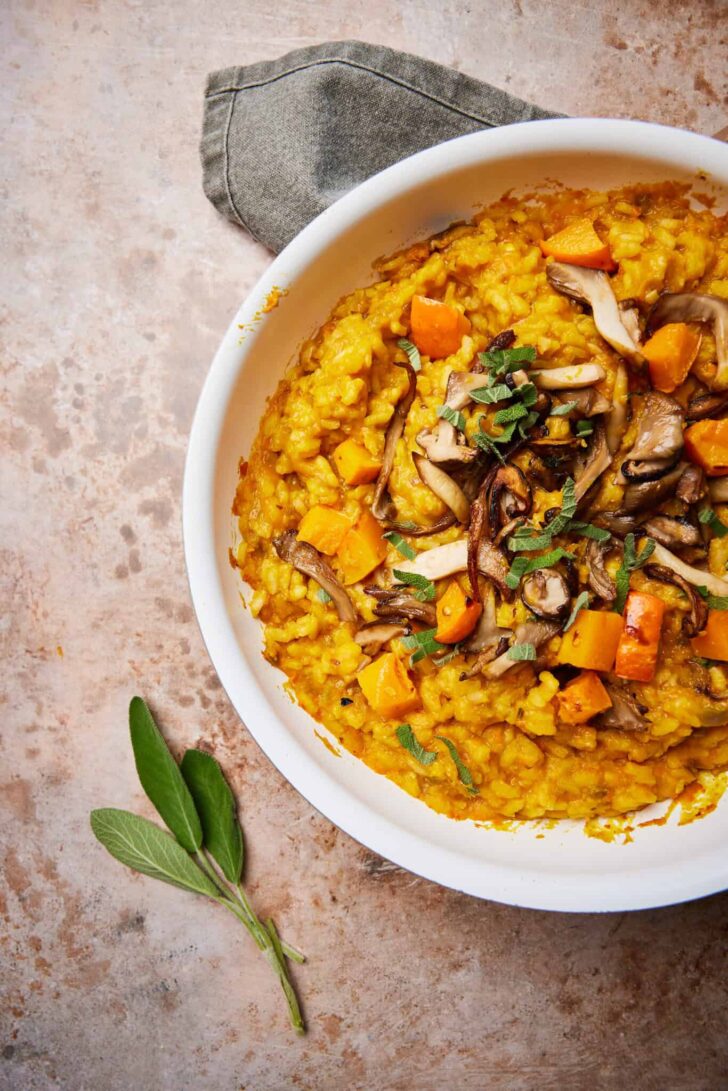 Vegan pumpkin risotto