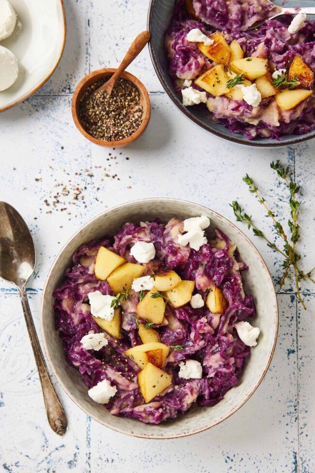 red cabbage mash