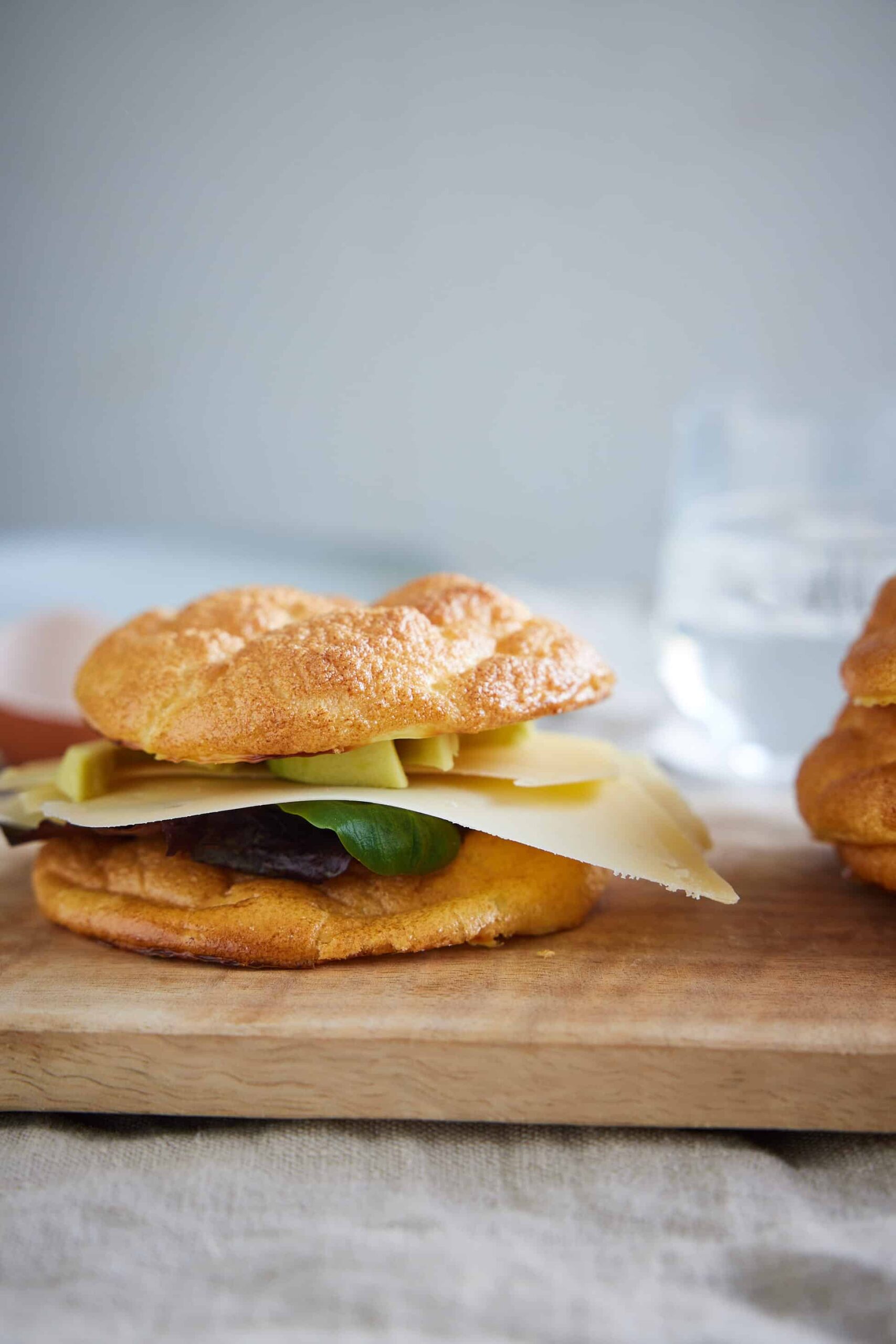 Eating the bread like a sandwich