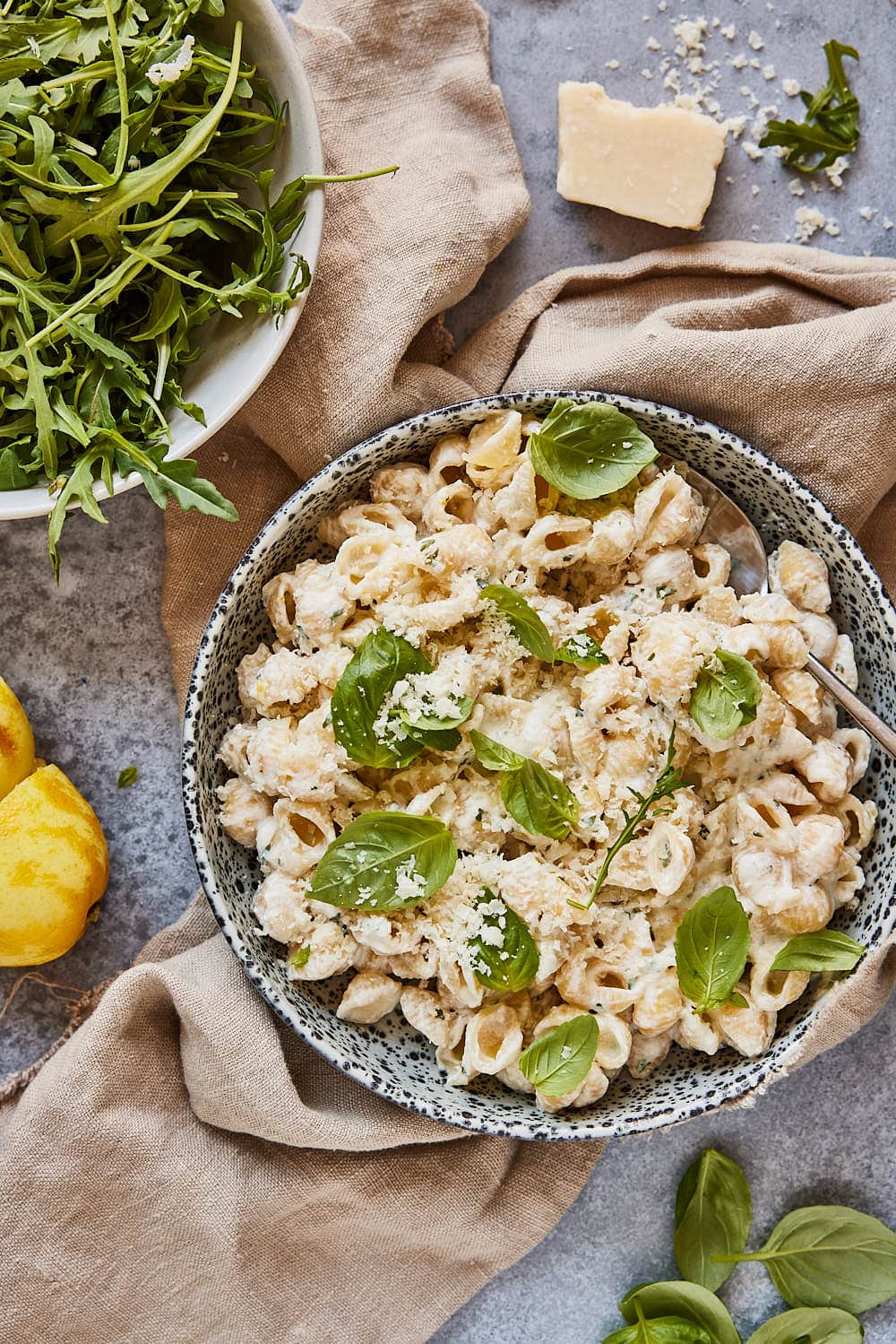 One pot pasta with ricotta and lemon
