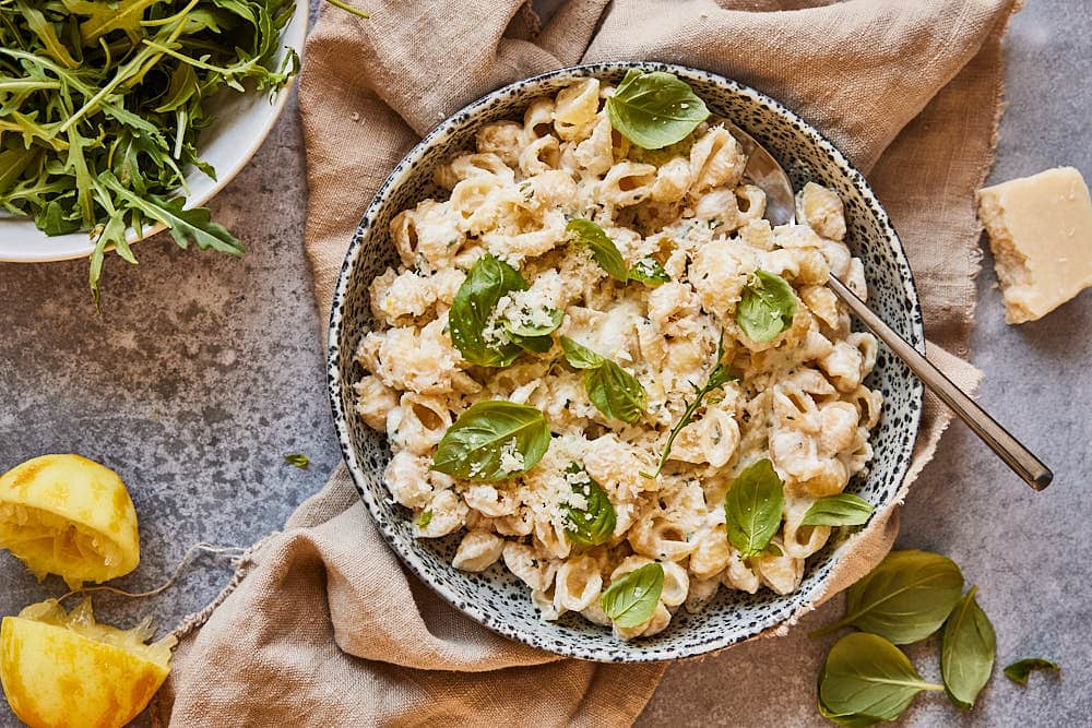 One pot pasta with ricotta and lemon