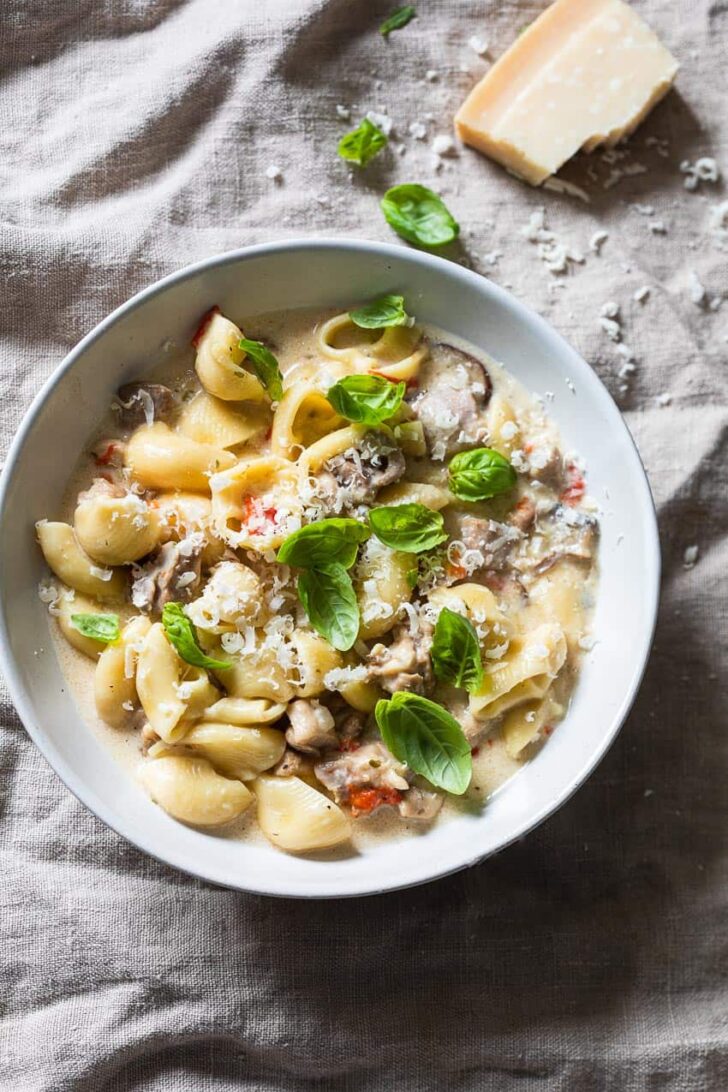 One pot pasta with parmesan