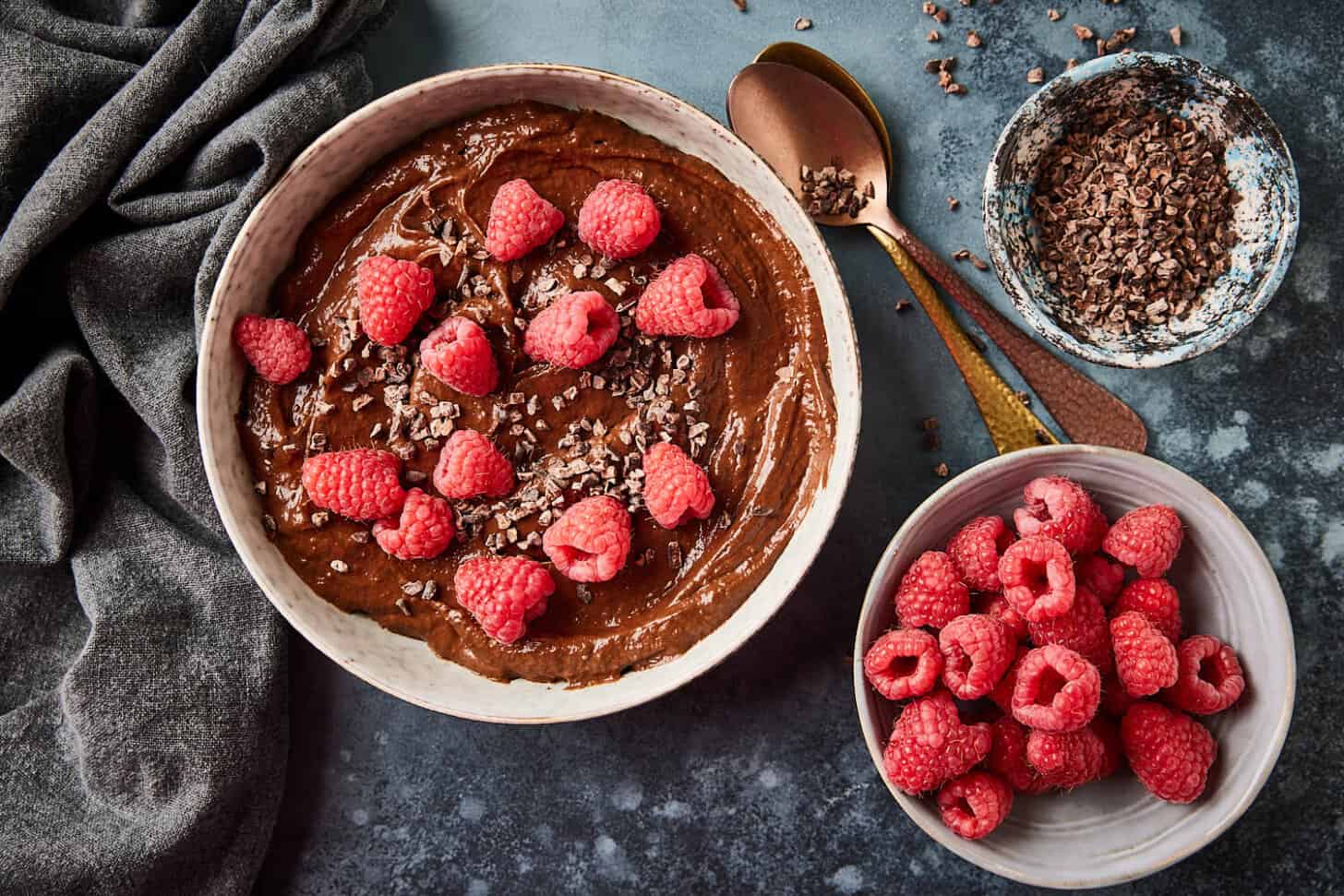 Healthy avocado chocolate mousse