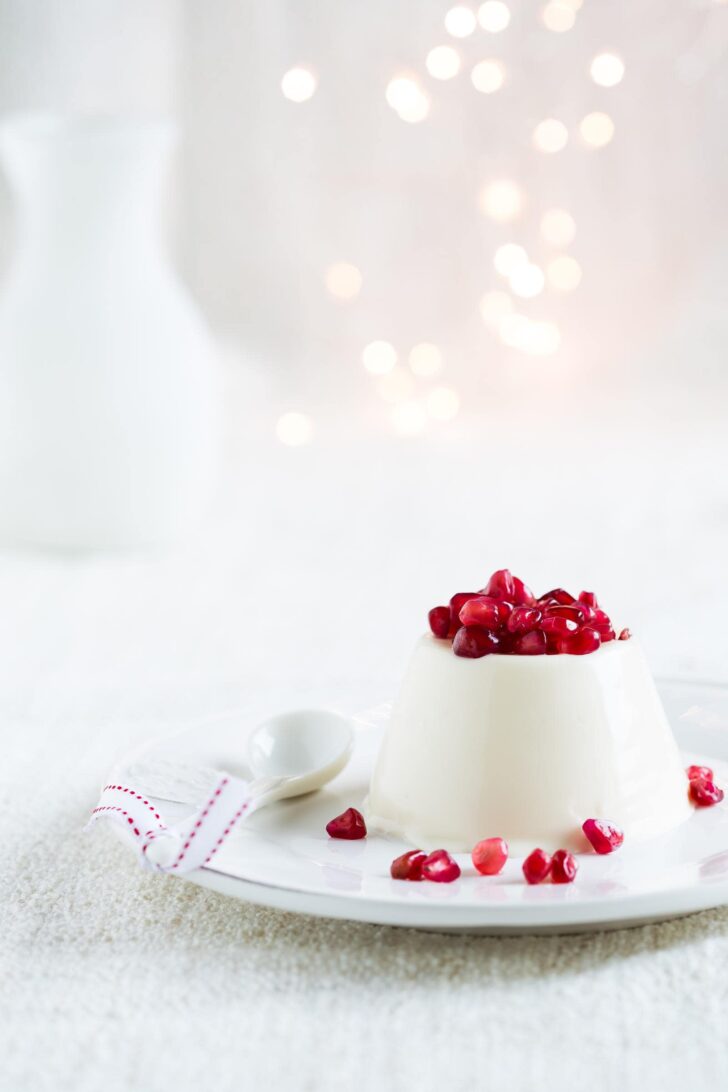 pomegranata panna cotta