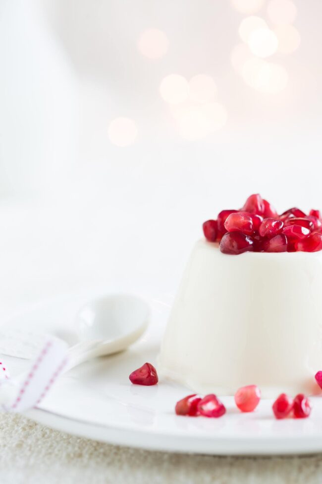 pomegranate pannacotta