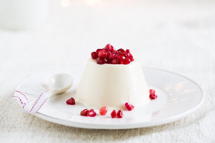 pomegranate panna cotta