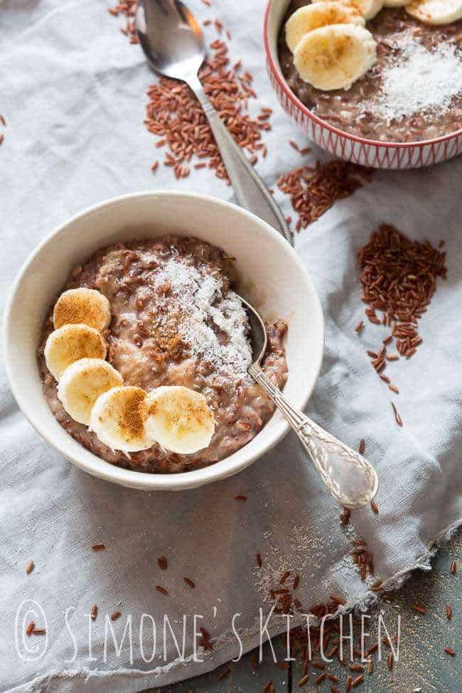 slow cooked coconut rice pudding