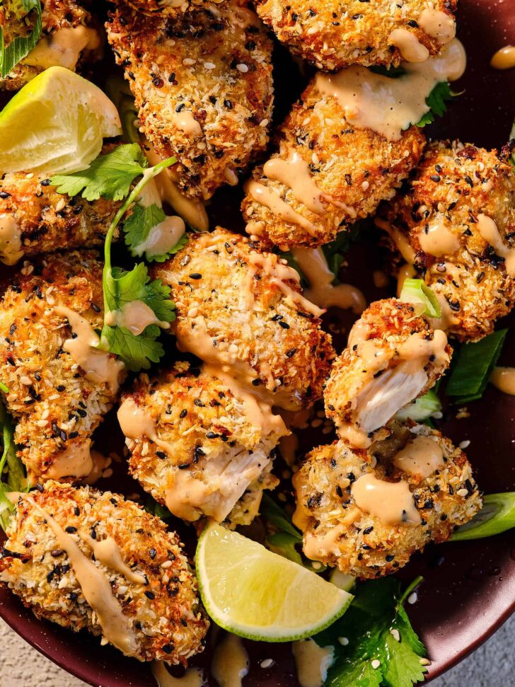 Golden and delicious chicken nuggets