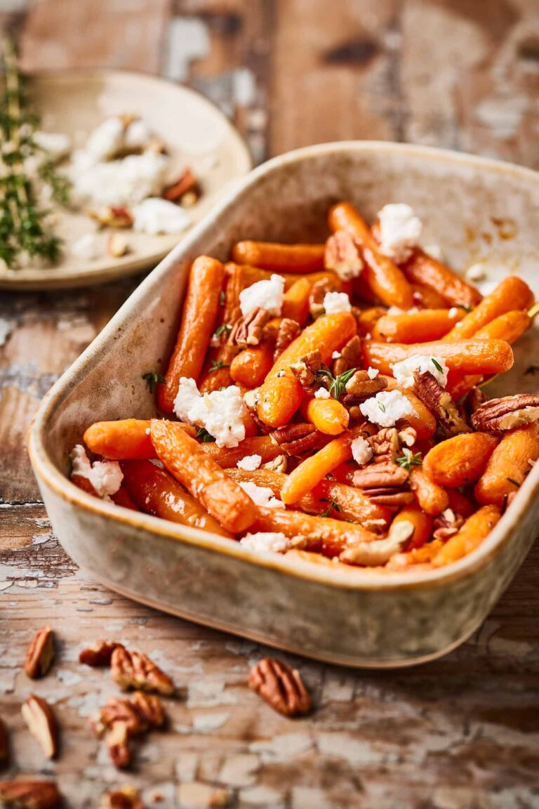Roasted carrots with goat cheese