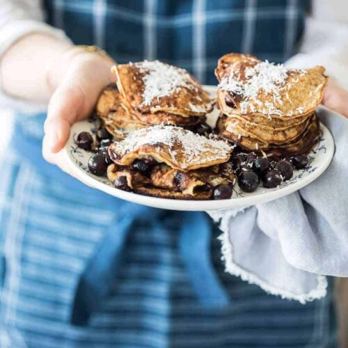 coconut banana pancakes