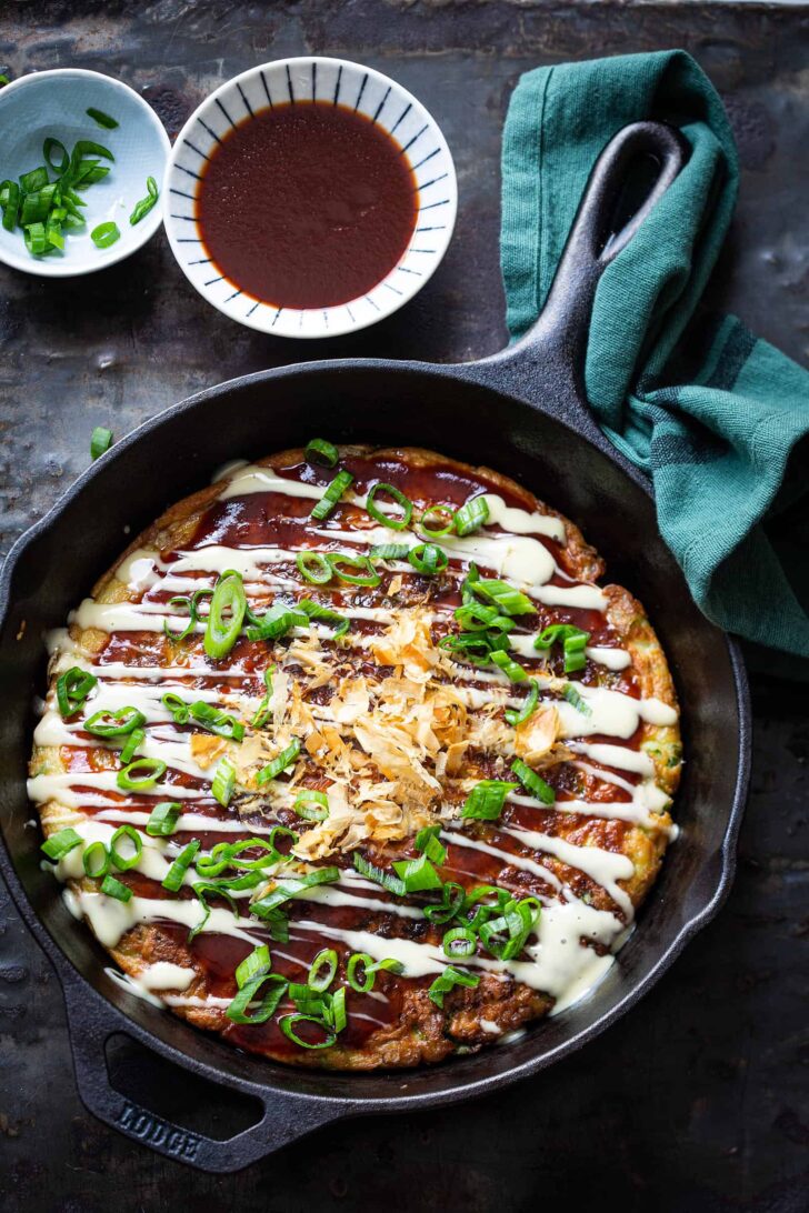 Adding the spring onions