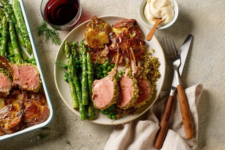 Rack of lamb with pistachio crust