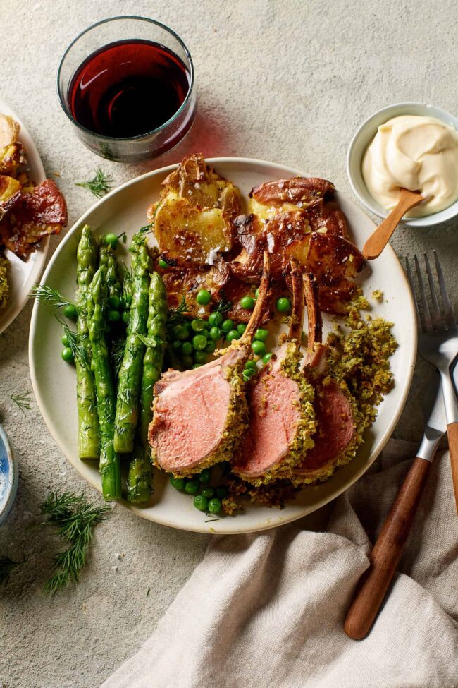 rack of lamb with pistachio crust