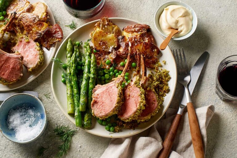 rack of lamb with pistachio crust