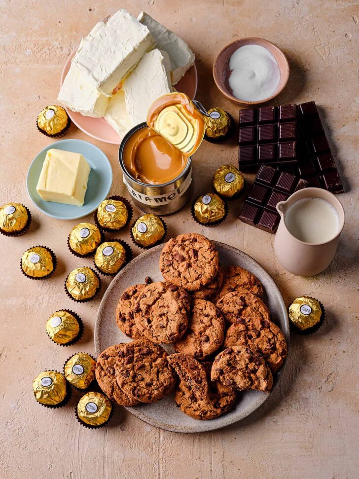 Ingredients for the no bake cheesecake