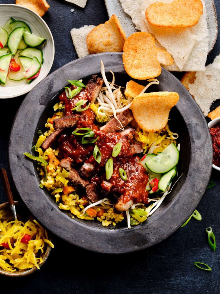 Babi pangang roasted pork shoulder