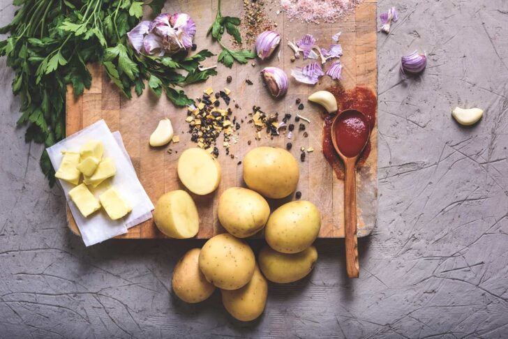 Ingredients for mashed potatoes