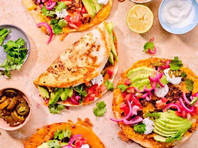 Smashed tortilla burger