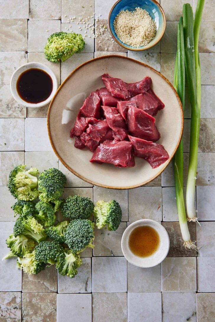 Ingredients for broccoli stir fry