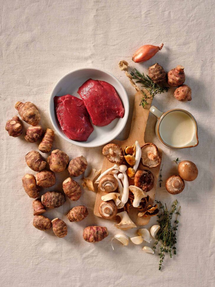 Roasted Jerusalem artichokes