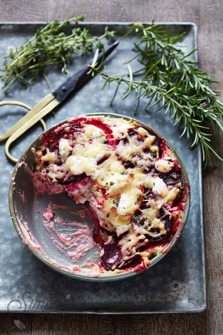 Roasted beetroot lasagna