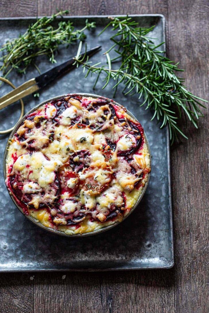 Roasted beetroot lasagna