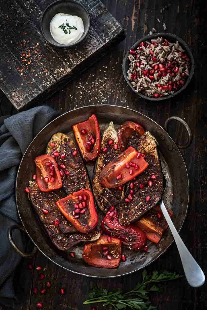 Roasted eggplant with spices