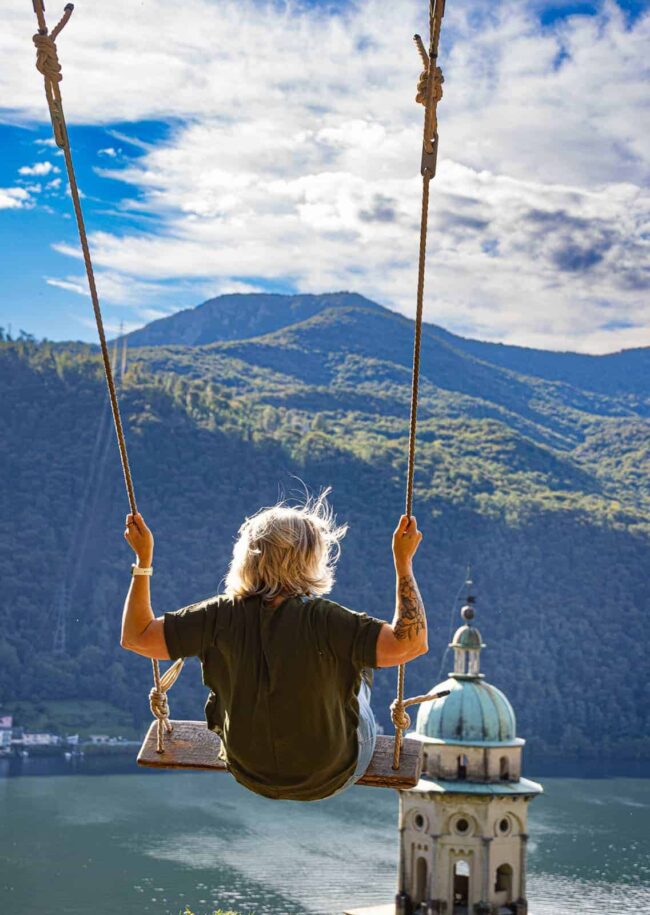 Relaxing at lake lugano