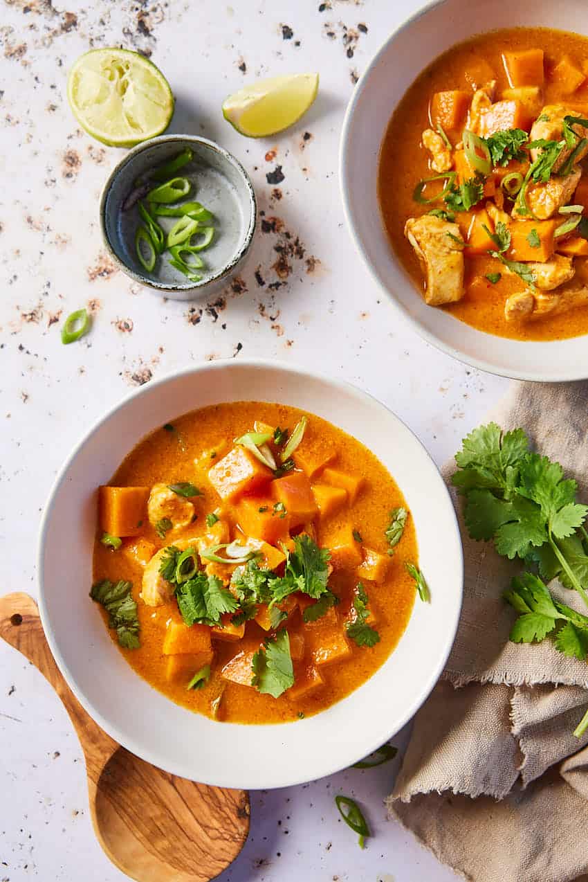 Sweet potato curry with chicken