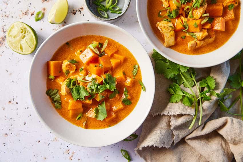 Sweet potato curry with chicken