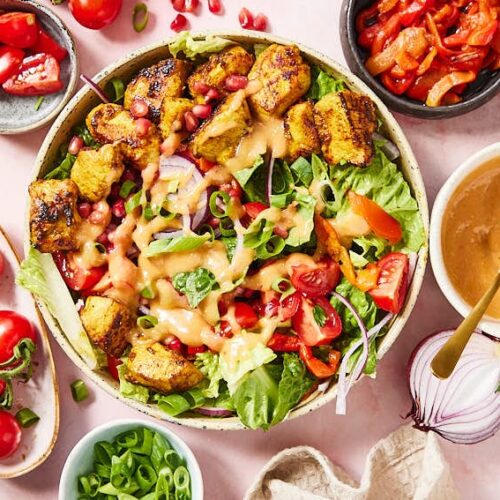 Chicken satay salad