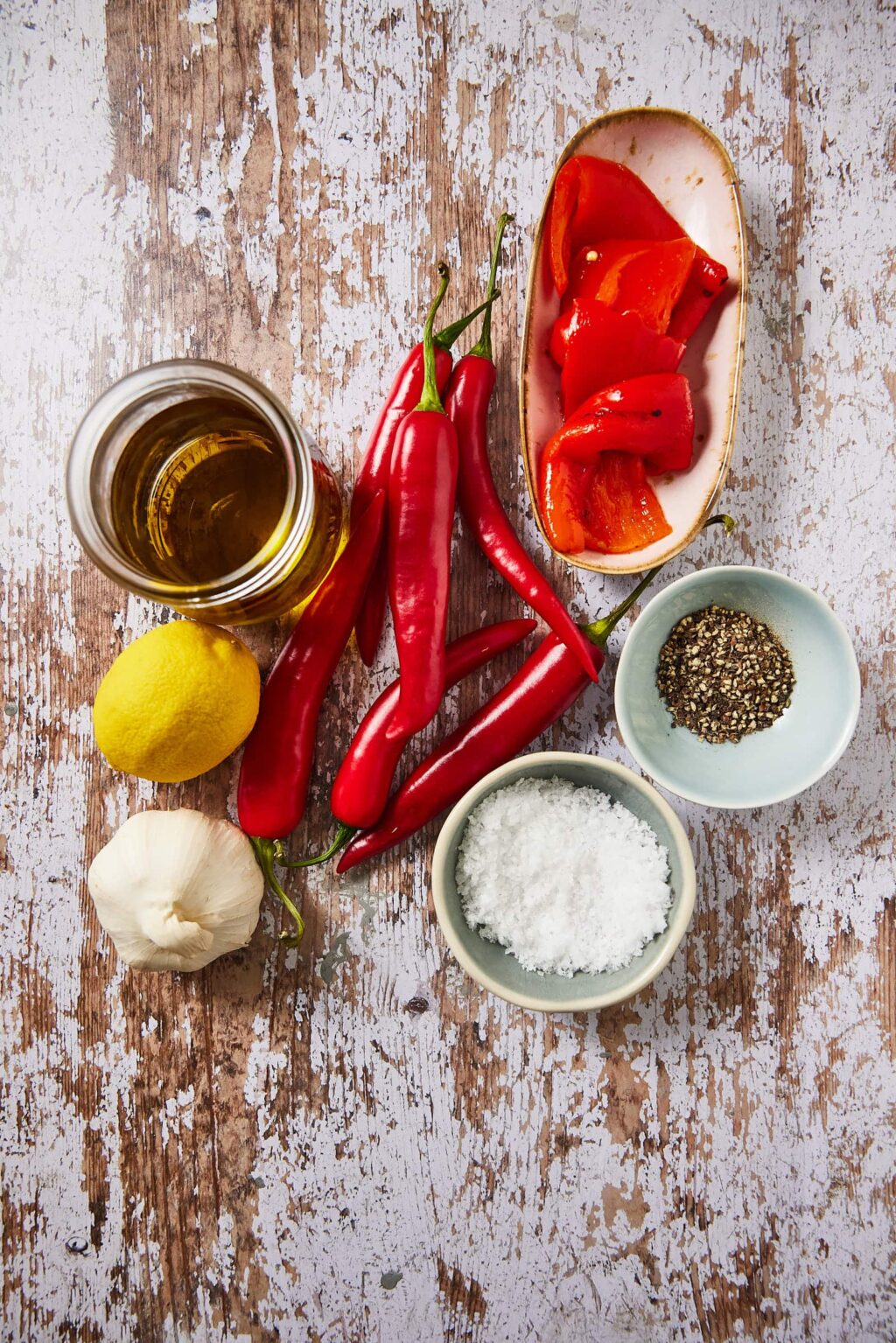 Ingredients needed for piri piri sauce
