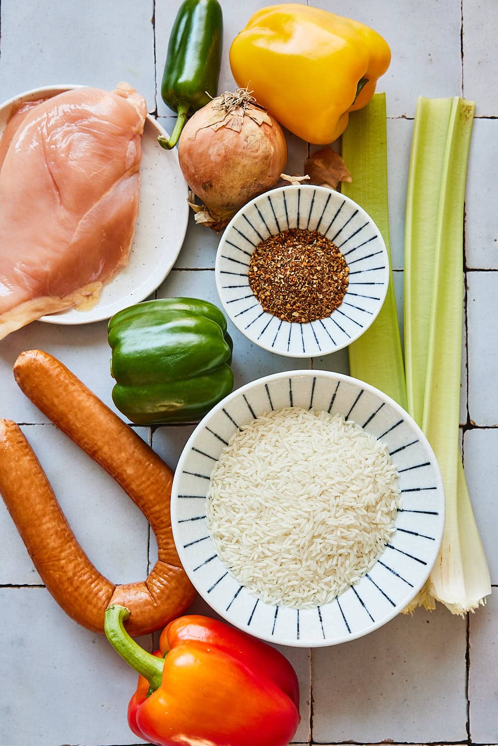 Ingredients for jambalaya
