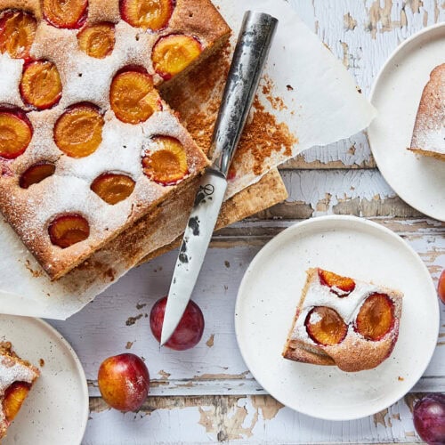 Plum sheet cake
