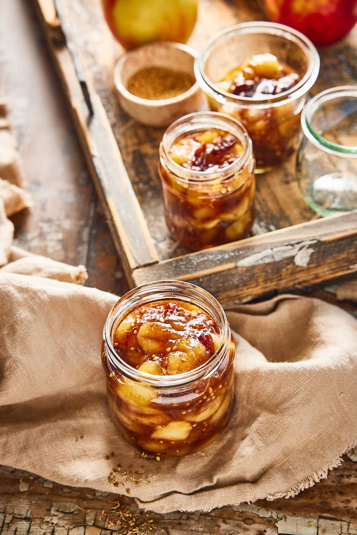 Homemade apple chutney